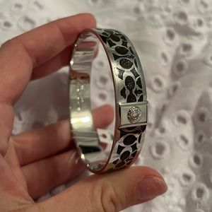 Coach Gunmetal Glitter Signature Bangle